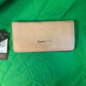 NWT Tahari cutie pie pink slim clutch wallet vegan leather